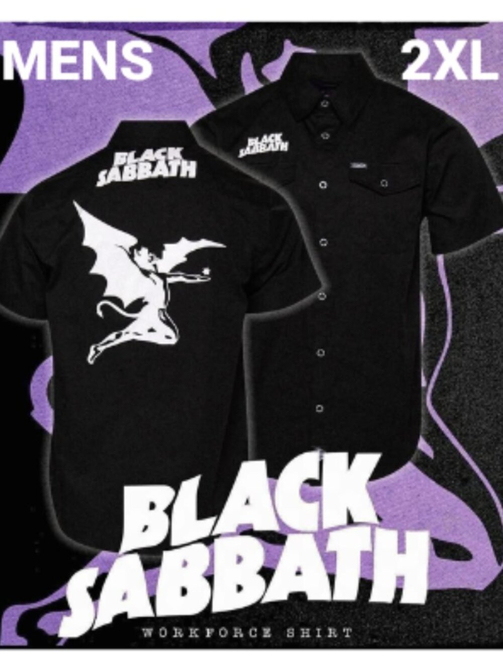 Dixxon Flannel x BLACK SABBATH- Workforce Short Sleeve Shirt - Men's 2XL